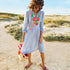 Marla Embroidered Striped Beach Dress #Striped #Embroidered